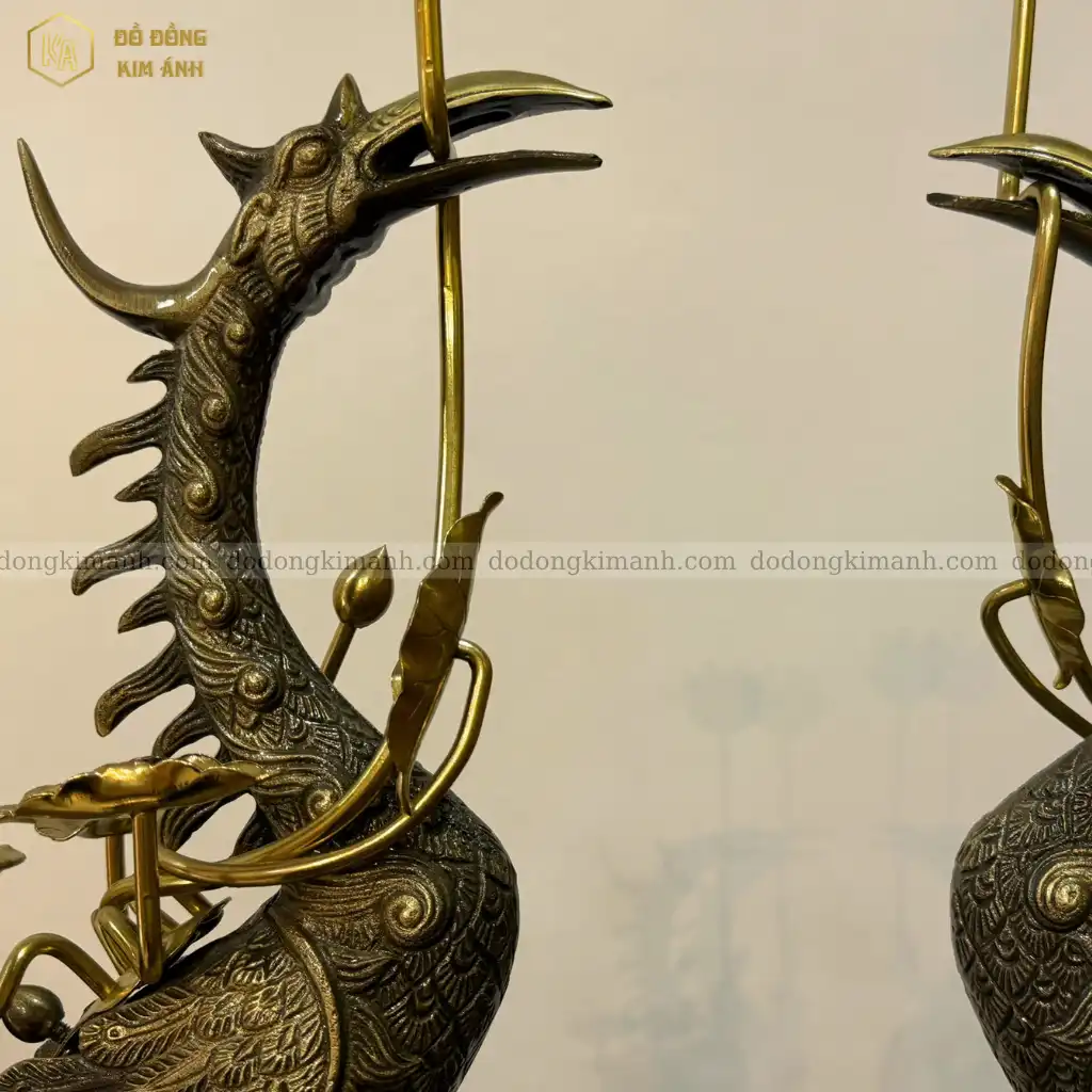 Hạc Cánh Tiên Ngậm Cành Sen