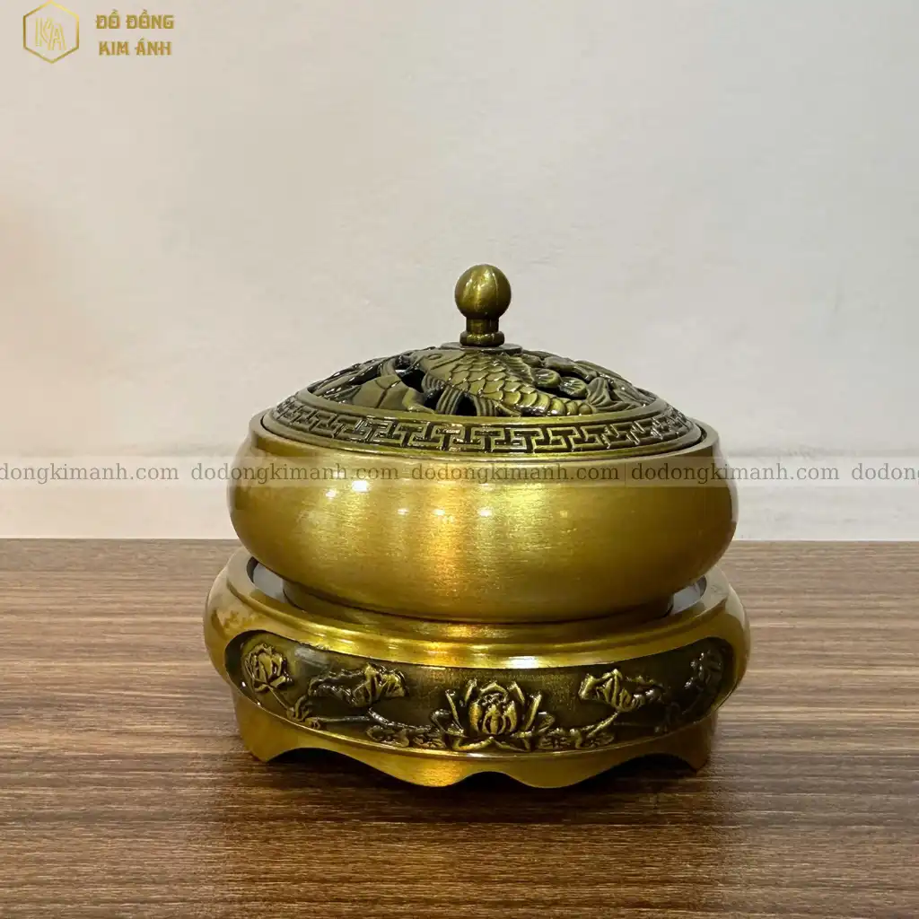 Lư xông trầm bằng đồng- Không Tạp Chất